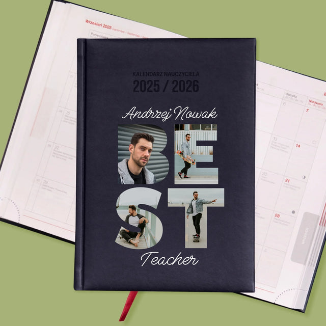 Słowo Ze Zdjęć: Best Teacher - Personalizowany Kalendarz Nauczyciela