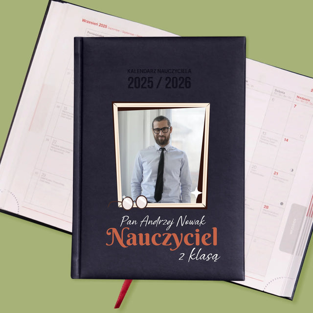Zdjęcie i Podpis: Nauczyciel z Klasą - Personalizowany Kalendarz Nauczyciela