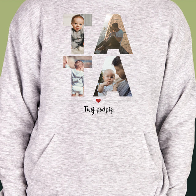 Słowo Ze Zdjęć: Tata - Bluza Męska z Kapturem