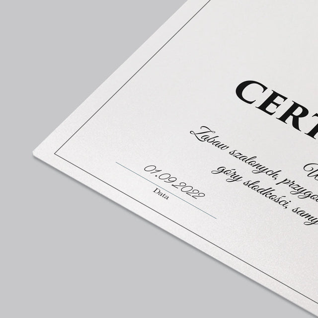 Certyfkat: Certyfikat 50-Latka - Podkładka Na Biurko