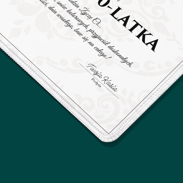 Certyfkat: Certyfikat 50-Latka - Podkładka Pod Myszkę