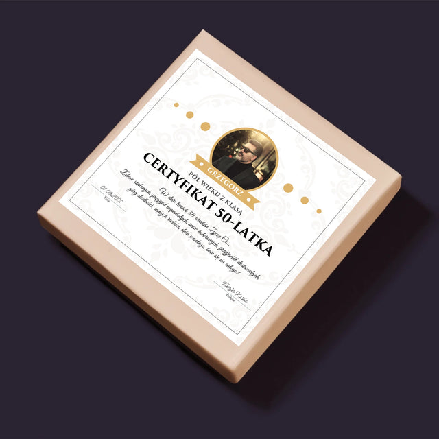 Certyfkat: Certyfikat 50-Latka - Personalizowane Puzzle