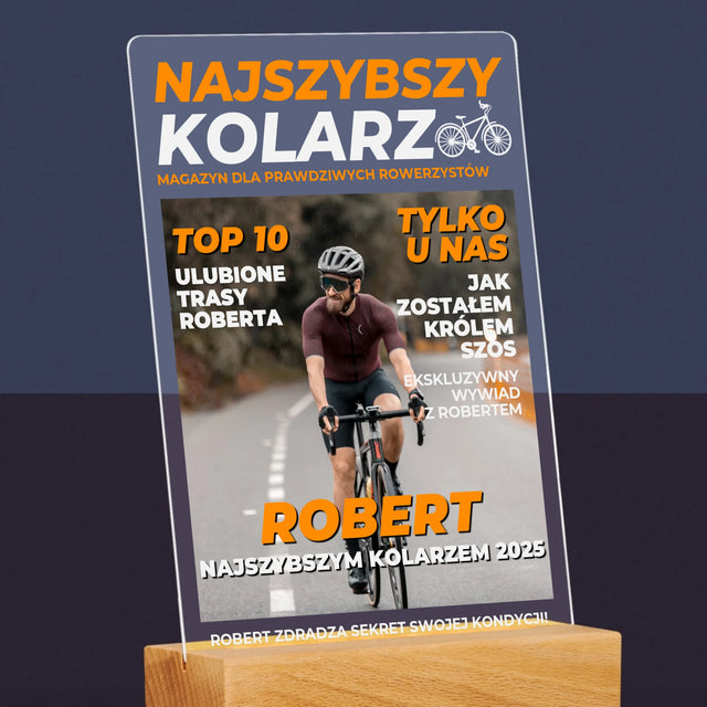Okładka Magazynu: Najszybszy Kolarz - Wydruk Na Szkle Akrylowym
