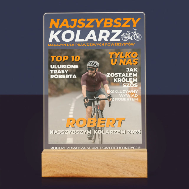 Okładka Magazynu: Najszybszy Kolarz - Wydruk Na Szkle Akrylowym