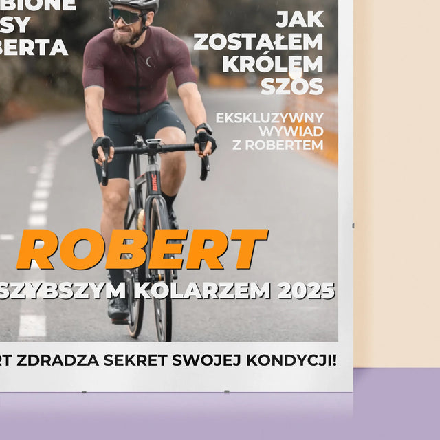 Okładka Magazynu: Najszybszy Kolarz - Personalizowany Plakat