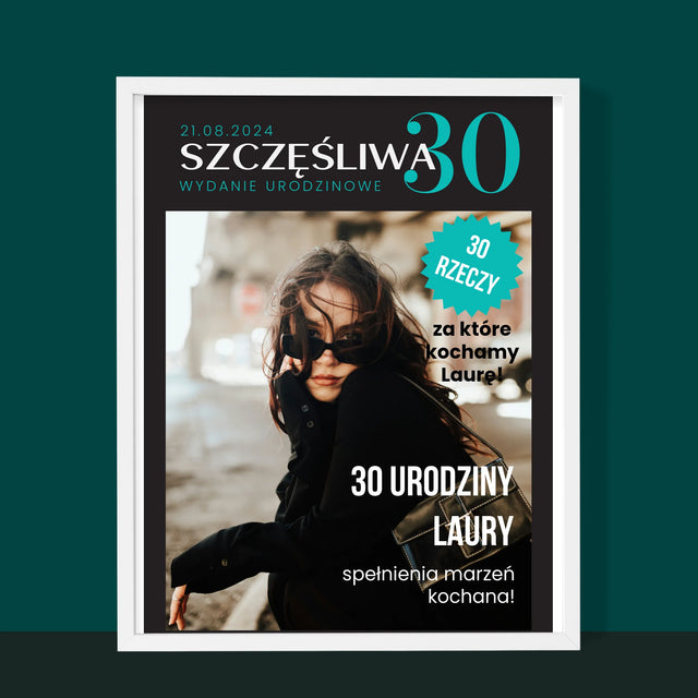 Okładka Magazynu: Szczęśliwa 30 - Wydruk Obramowany