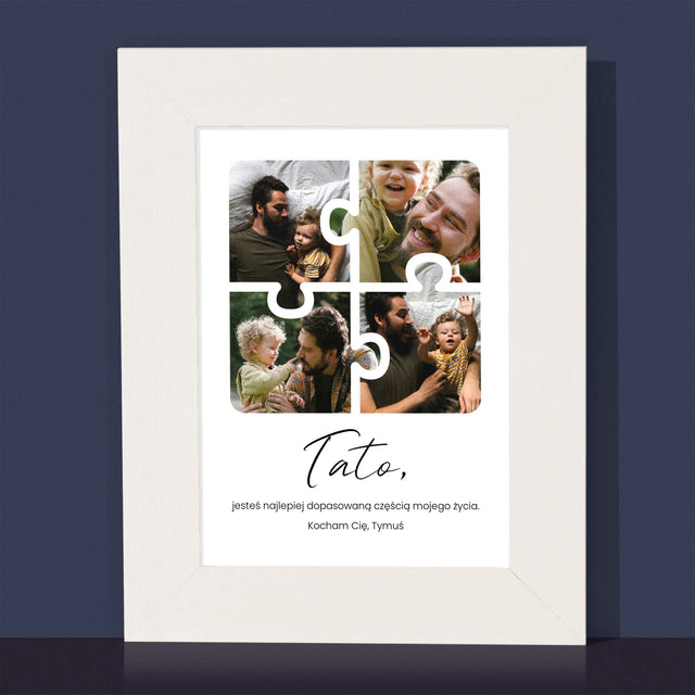 Fotokolaż: Puzzle Zdjęcie Dla Taty - Ramka Na Zdjęcie