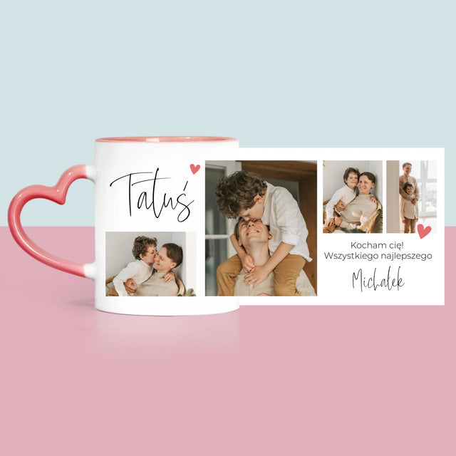 Fotokolaż: Tatusiu Kocham Cię - Kubek z Nadrukiem