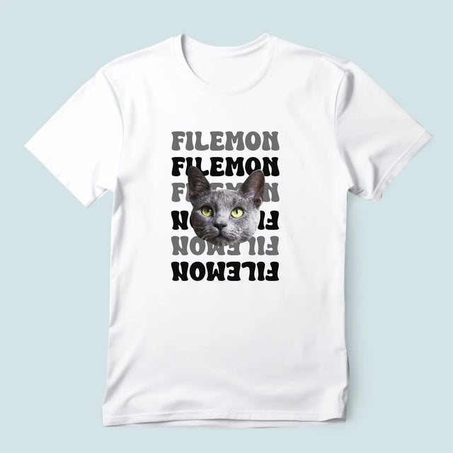 Twoja Postać: Zdjęcie Pupila z Imieniem - Koszulka Męska z Nadrukiem