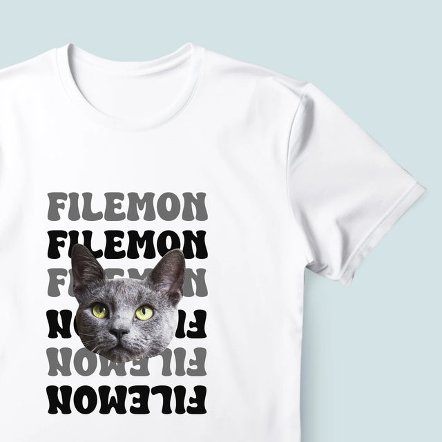 Twoja Postać: Zdjęcie Pupila z Imieniem - Koszulka Męska z Nadrukiem