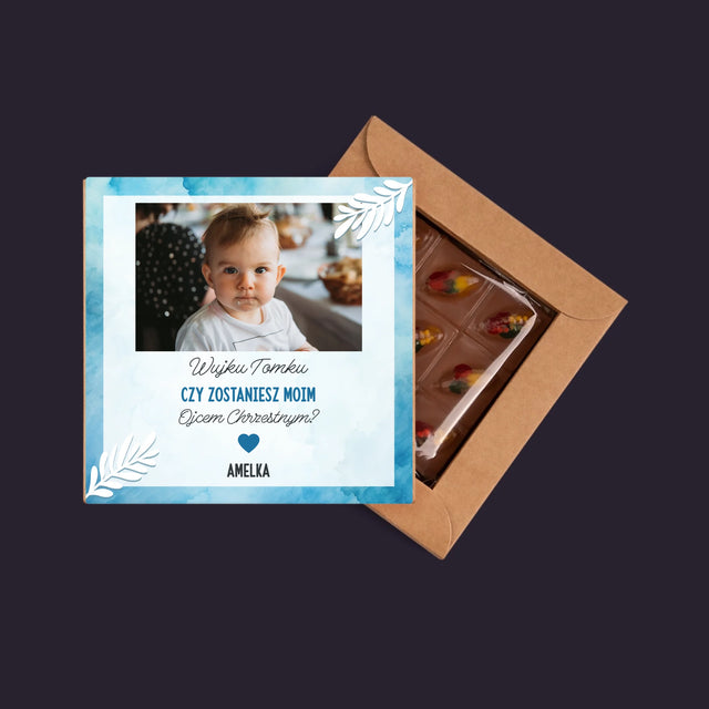 Fotokolaż: Prośba O Zostanie Chrzestnym - Dubajska Czekolada