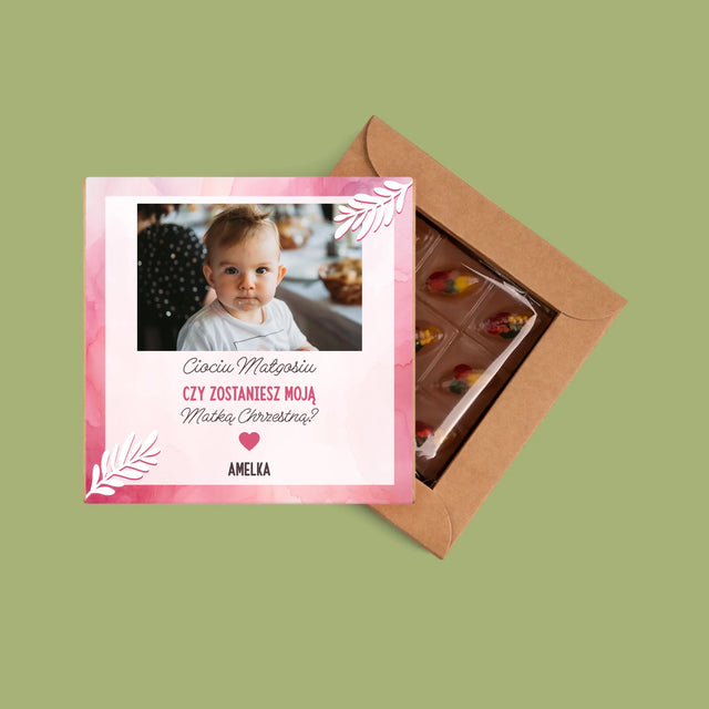 Fotokolaż: Prośba O Zostanie Chrzestną - Dubajska Czekolada