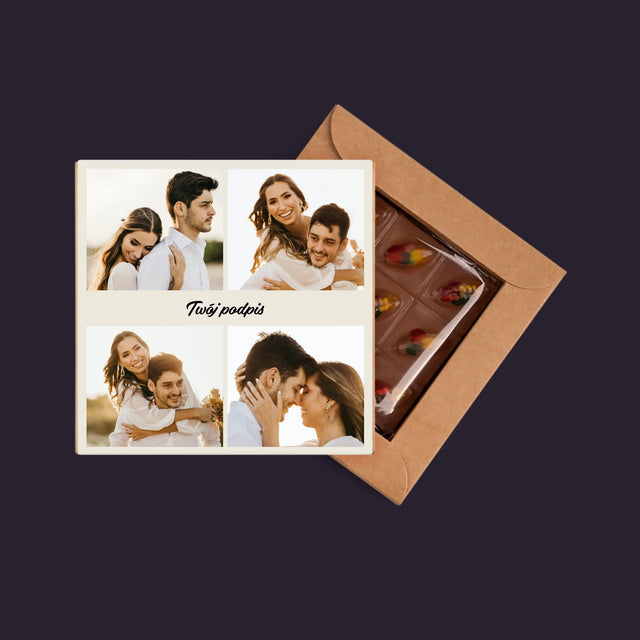 Fotokolaż: 4 Zdjęcia I Podpis - Dubajska Czekolada