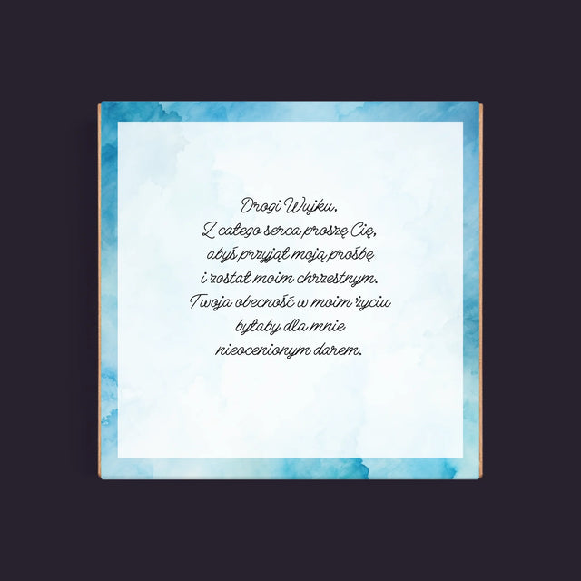 Fotokolaż: Prośba O Zostanie Chrzestnym - Dubajska Czekolada
