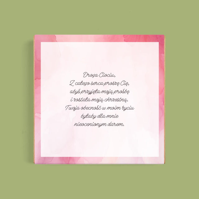 Fotokolaż: Prośba O Zostanie Chrzestną - Dubajska Czekolada