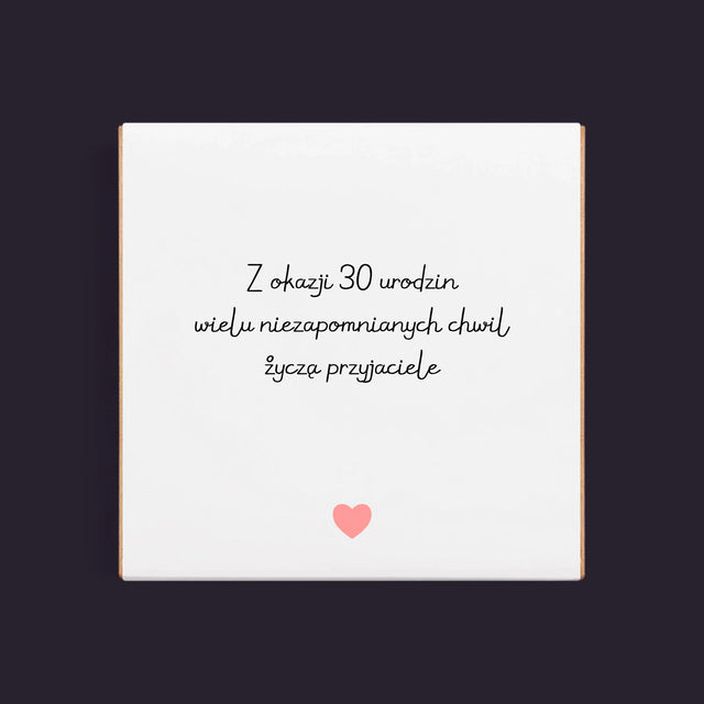 Fotokolaż: 30 Urodziny Życzenia - Dubajska Czekolada