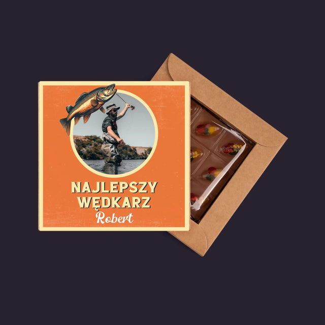 Zdjęcie I Podpis: Najlepszy Wędkarz - Dubajska Czekolada