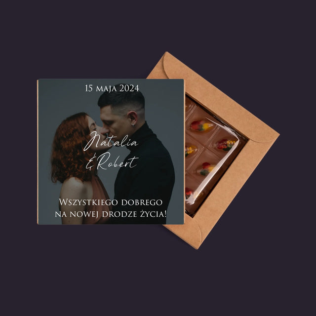 Zdjęcie I Podpis: Ślubne Zdjęcie Życzenia - Dubajska Czekolada