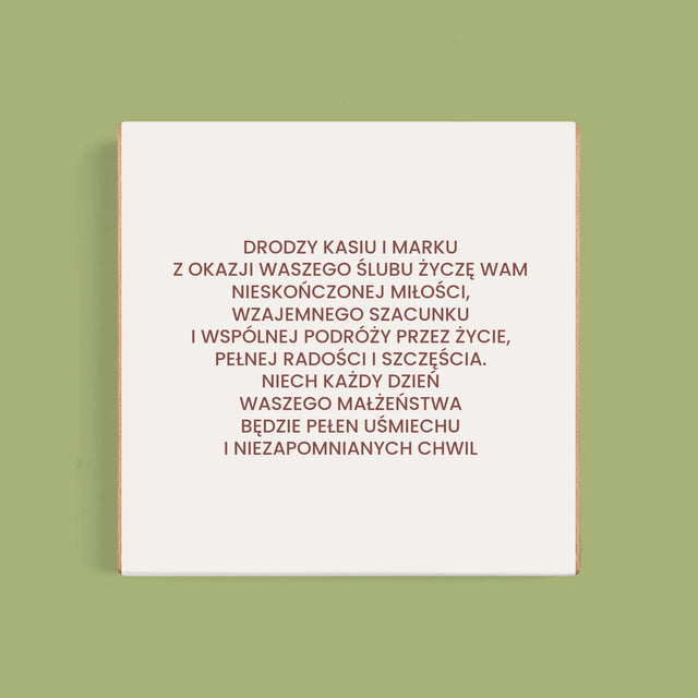 Fotokolaż: W Dniu Ślubu - Dubajska Czekolada