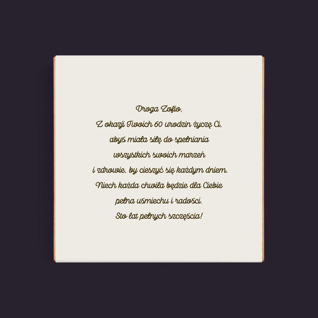 Zdjęcie I Podpis: Nic Nie Muszę! Emerytka - Dubajska Czekolada