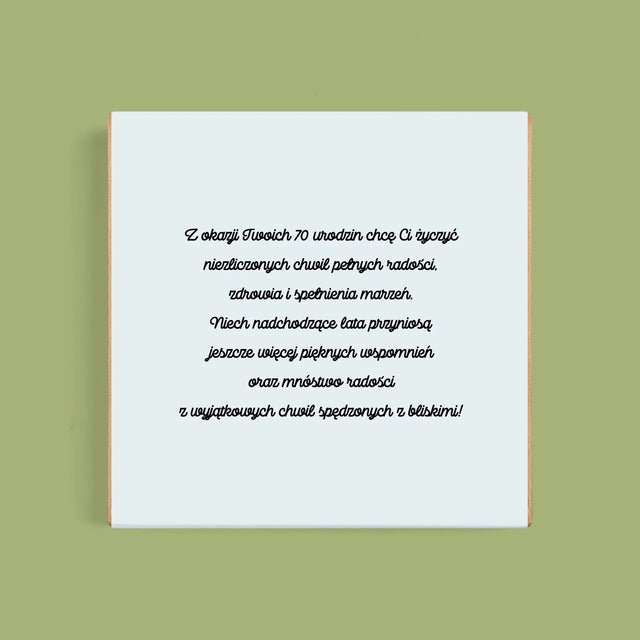 Zdjęcie I Podpis: Nic Nie Muszę! Emeryt - Dubajska Czekolada