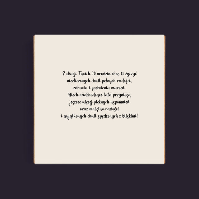 Słowo Ze Zdjęć: 70 Lat - Dubajska Czekolada