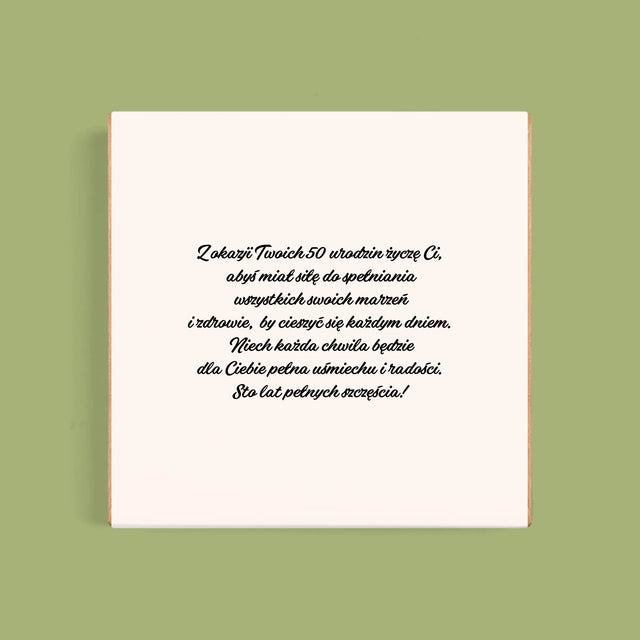 Fotokolaż: Życie Zaczyna Się Po 50 - Dubajska Czekolada