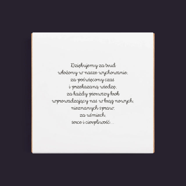 Fotokolaż: Wspaniały Nauczyciel - Dubajska Czekolada