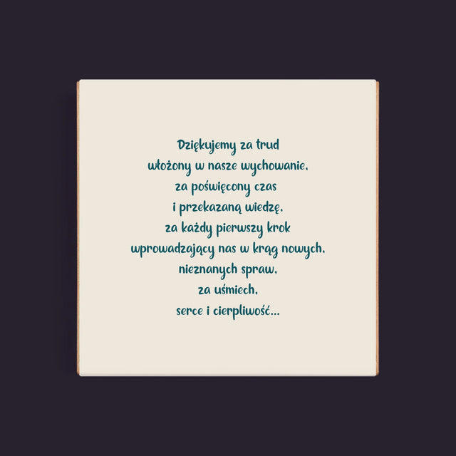 Zdjęcie I Podpis: Podziękowania Dla Przedszkolanki - Dubajska Czekolada