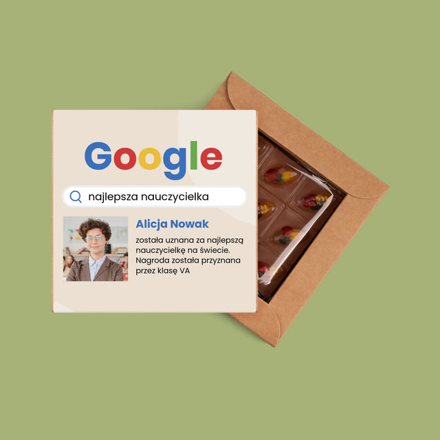 Zdjęcie I Podpis: Najlepszy Nauczyciel Wynik Google - Dubajska Czekolada
