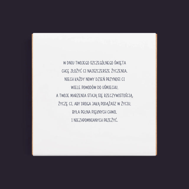 Zdjęcie I Podpis: Dla Najwspanialszego Taty - Dubajska Czekolada