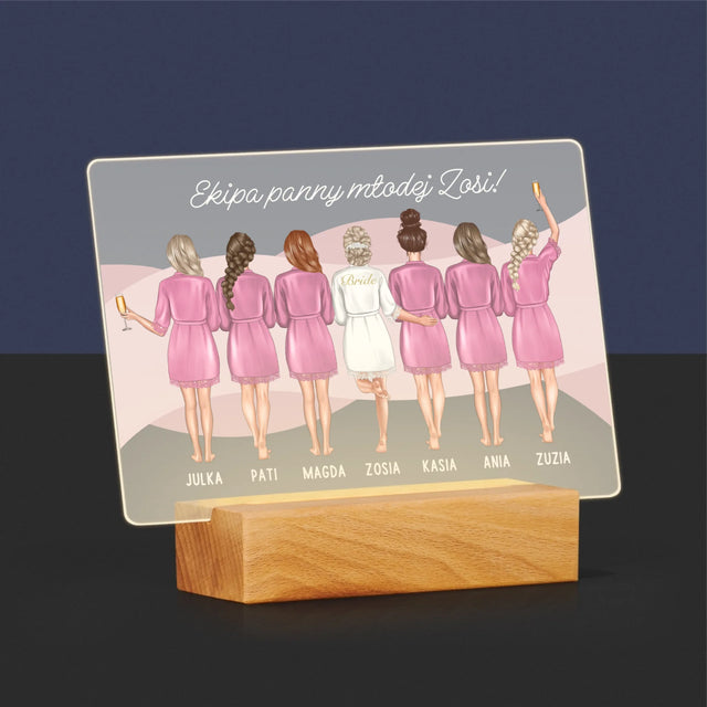 Kreator Postaci: Ekipa Panny Młodej - Wydruk Na Szkle Akrylowym