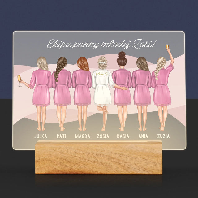 Kreator Postaci: Ekipa Panny Młodej - Wydruk Na Szkle Akrylowym