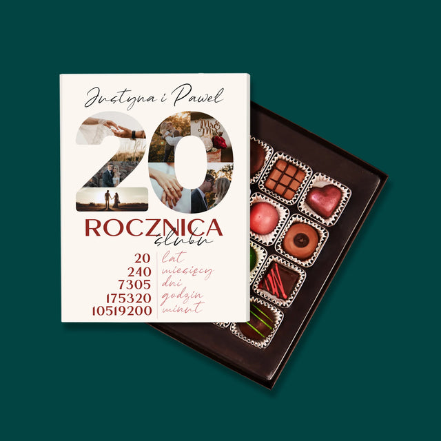 Słowo Ze Zdjęć: 20 Rocznica Ślubu - Personalizowane Praliny