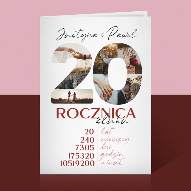 Słowo Ze Zdjęć: 20 Rocznica Ślubu - Kartka Z Życzeniami
