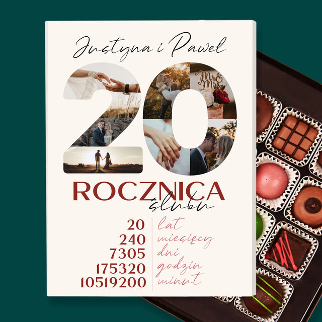 Słowo Ze Zdjęć: 20 Rocznica Ślubu - Personalizowane Praliny