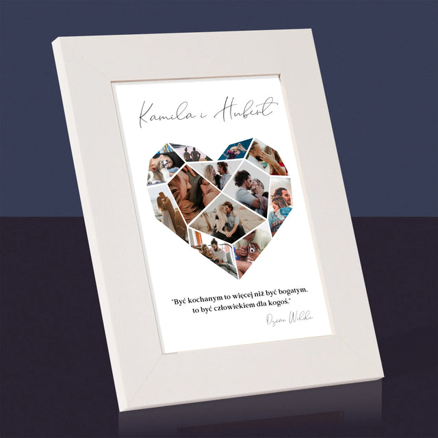 Fotokolaż: Serce Geometryczne - Ramka Na Zdjęcie