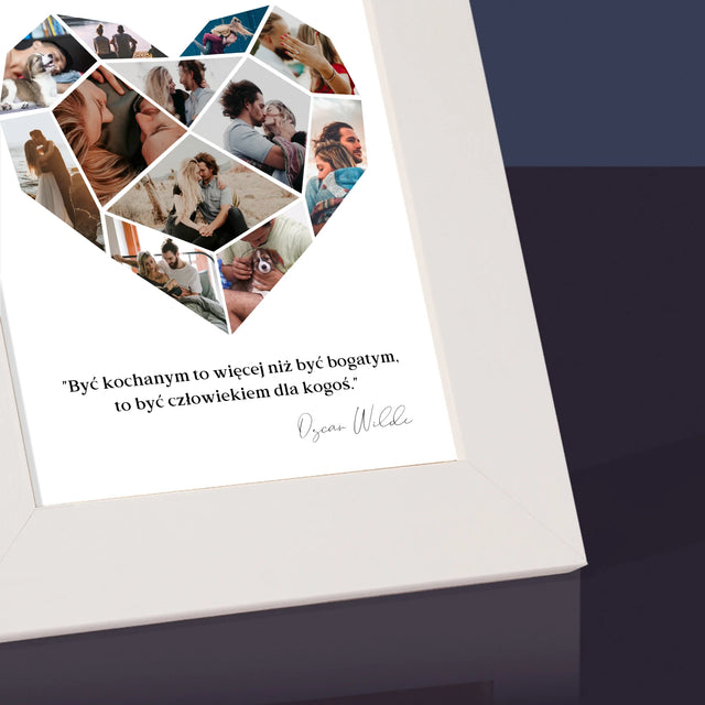 Fotokolaż: Serce Geometryczne - Ramka Na Zdjęcie