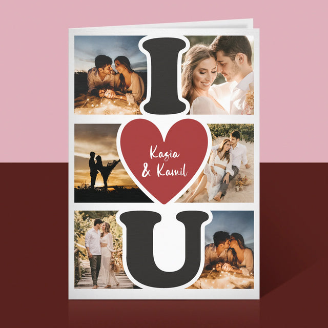 Fotokolaż: I Love You - Kartka Z Życzeniami