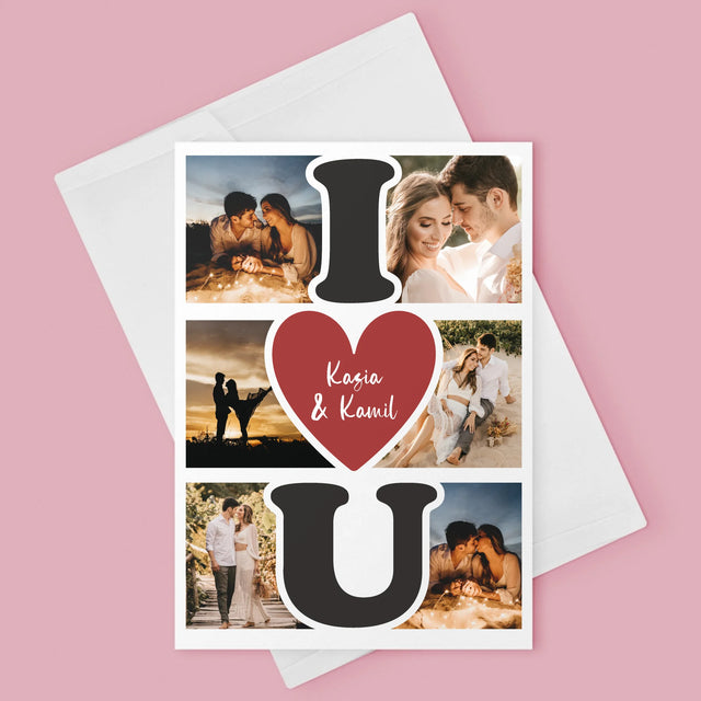 Fotokolaż: I Love You - Kartka Z Życzeniami