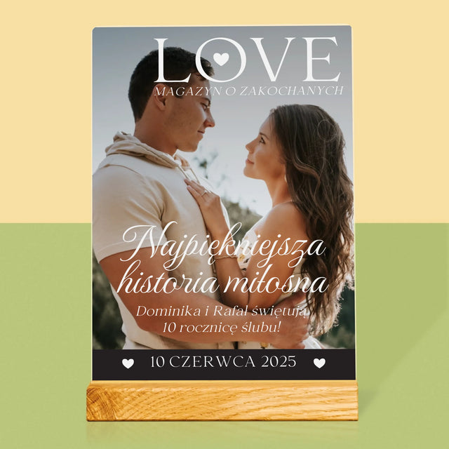 Okładka Magazynu: Love Dla Zakochanych - Wydruk Na Szkle Akrylowym