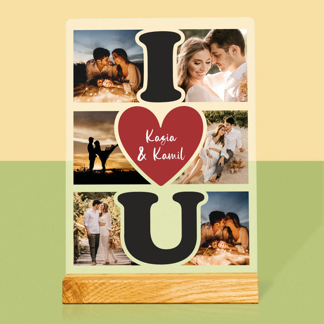 Fotokolaż: I Love You - Wydruk Na Szkle Akrylowym
