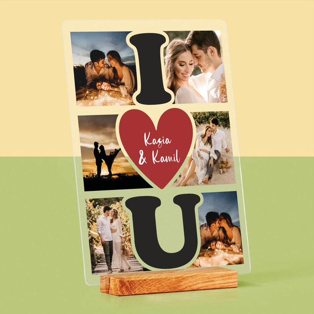 Fotokolaż: I Love You - Wydruk Na Szkle Akrylowym