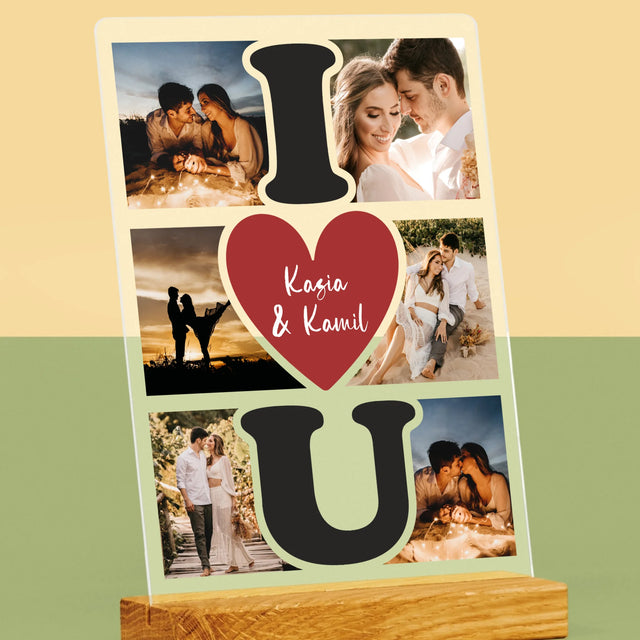 Fotokolaż: I Love You - Wydruk Na Szkle Akrylowym