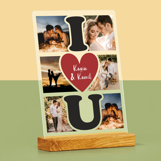 Fotokolaż: I Love You - Wydruk Na Szkle Akrylowym