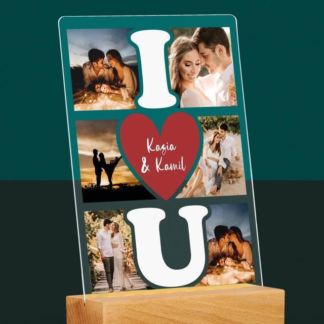 Fotokolaż: I Love You - Wydruk Na Szkle Akrylowym