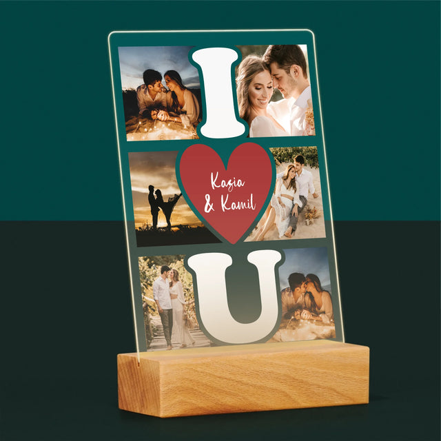 Fotokolaż: I Love You - Wydruk Na Szkle Akrylowym