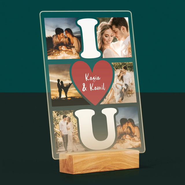 Fotokolaż: I Love You - Wydruk Na Szkle Akrylowym