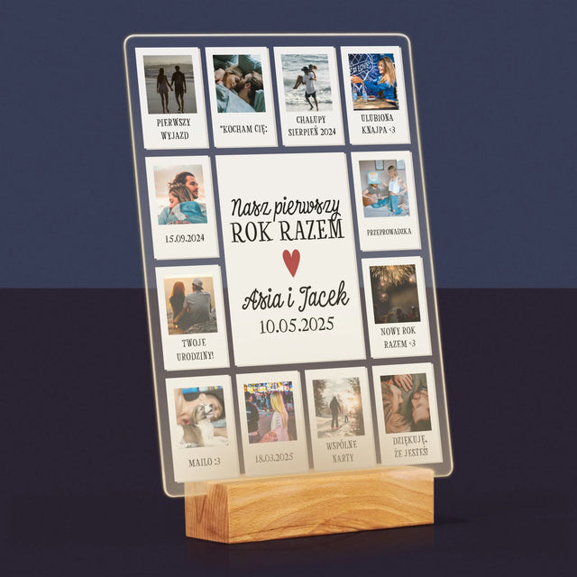 Fotokolaż: Pierwszy Rok Razem - Wydruk Na Szkle Akrylowym