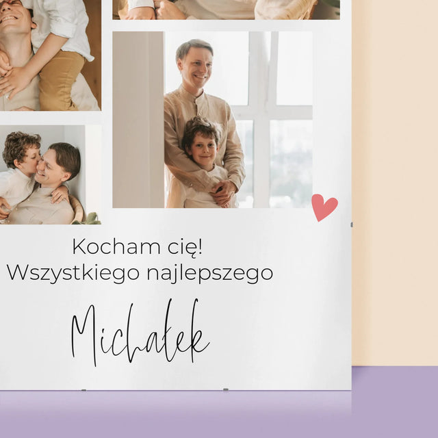 Fotokolaż: Tatusiu Kocham Cię - Personalizowany Plakat